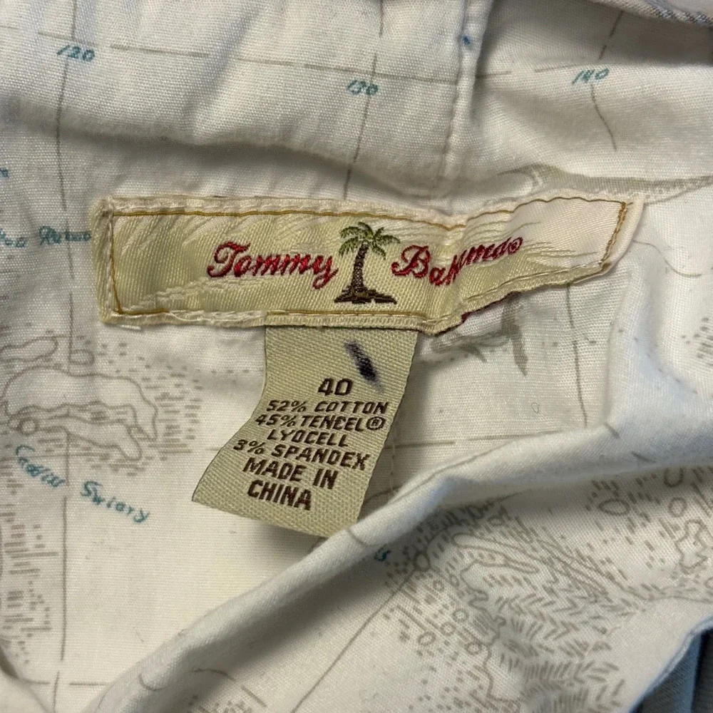 Tommy Bahama Chino Pants Mens 40 Beige Tencel Blend Flat Front Stretch Casual